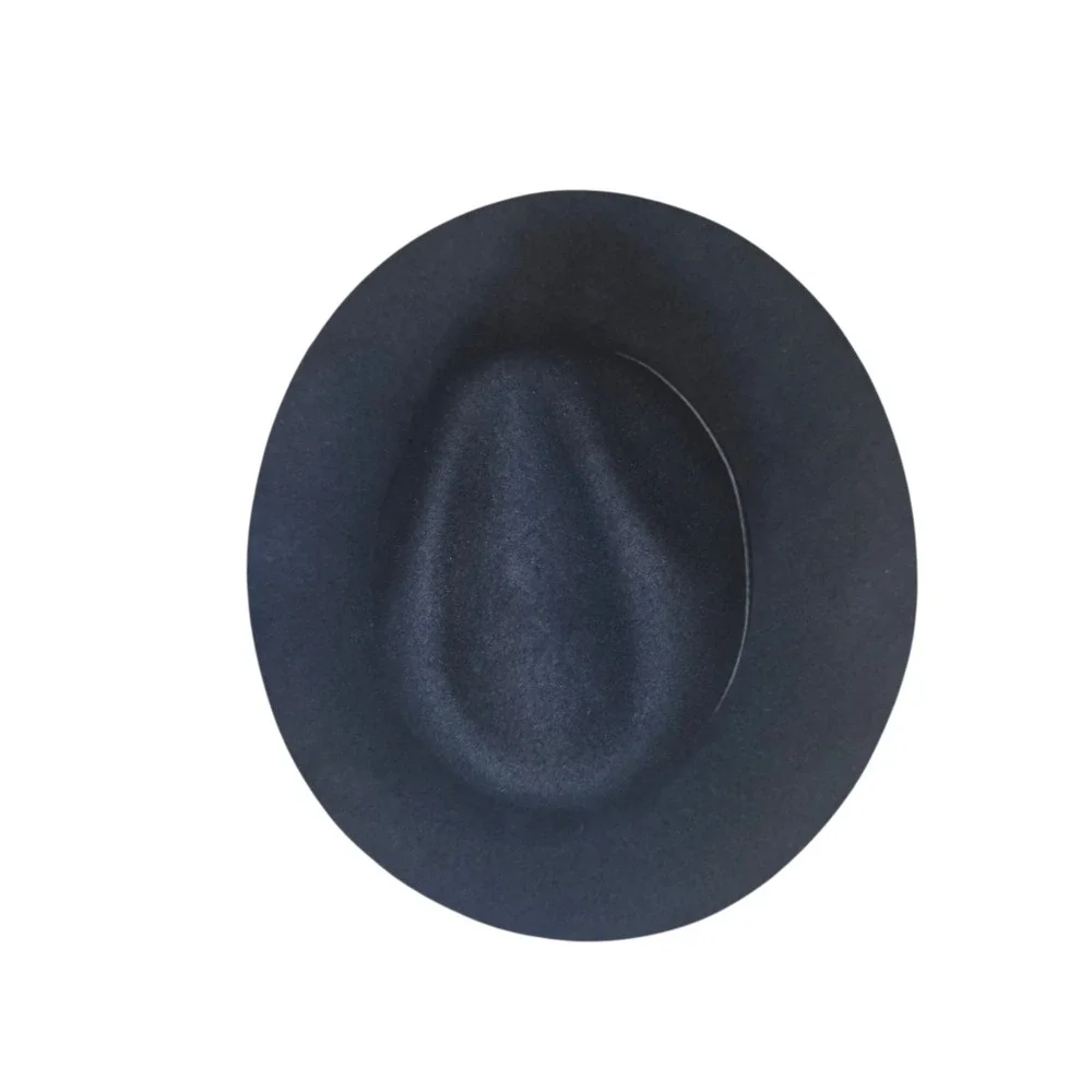 Ecote Womens Black 100% Wool Rancher Hat Wide Brim Leather Band Boho